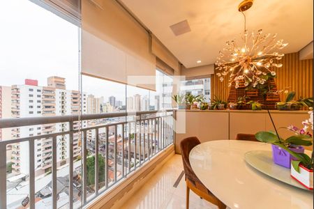 Varanda da Sala de apartamento à venda com 3 quartos, 104m² em Vila Assunção, Santo André