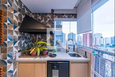 Varanda da Sala de apartamento à venda com 3 quartos, 104m² em Vila Assunção, Santo André