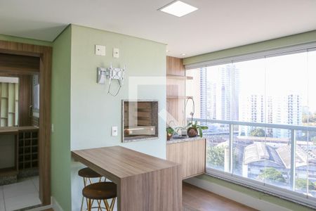 Varanda Gourmet de apartamento à venda com 3 quartos, 129m² em Vila Anastácio, São Paulo