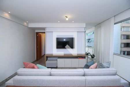 Sala de apartamento à venda com 2 quartos, 65m² em Lourdes, Belo Horizonte