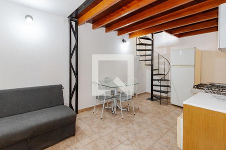 Sala/Cozinha de apartamento para alugar com 1 quarto, 36m² em Campo Belo, São Paulo