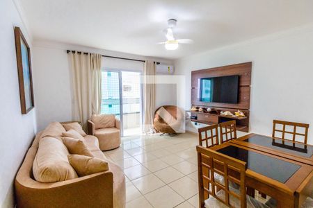 Sala de apartamento para alugar com 3 quartos, 120m² em Vilamar, Praia Grande