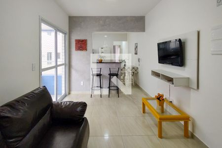 Sala de apartamento para alugar com 1 quarto, 47m² em Aviação, Praia Grande