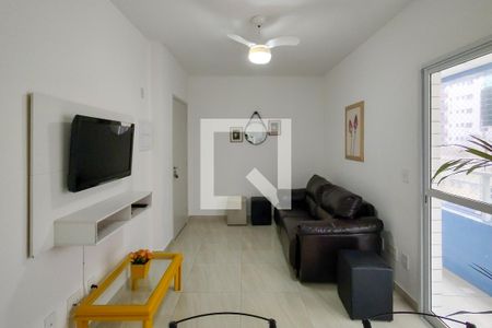 Sala de apartamento para alugar com 1 quarto, 47m² em Aviação, Praia Grande