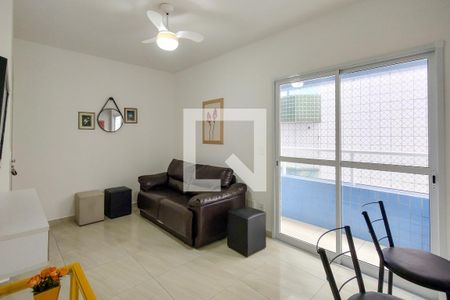 Sala de apartamento para alugar com 1 quarto, 47m² em Aviação, Praia Grande