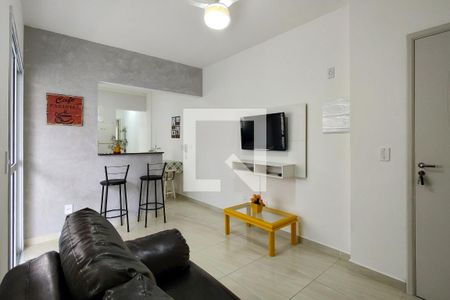 Sala de apartamento para alugar com 1 quarto, 47m² em Aviação, Praia Grande