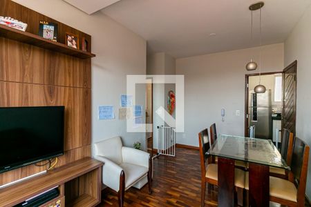 Sala  de apartamento à venda com 3 quartos, 72m² em Monsenhor Messias, Belo Horizonte