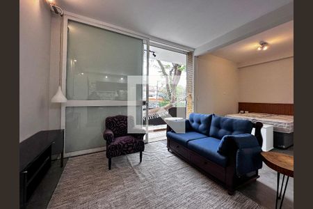 Sala de apartamento para alugar com 1 quarto, 42m² em Campo Belo, São Paulo