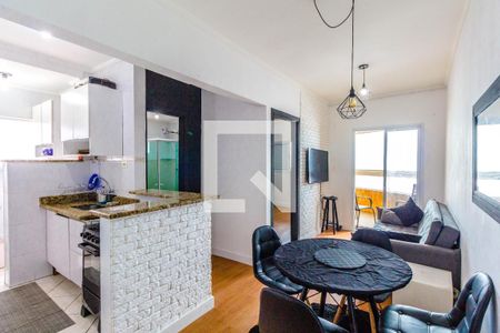 Sala de apartamento para alugar com 1 quarto, 50m² em Guilhermina, Praia Grande