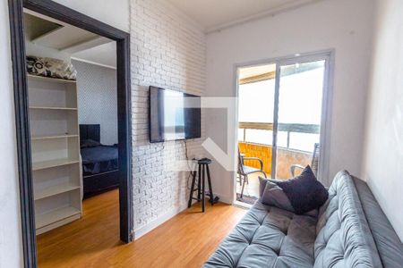 Sala de apartamento para alugar com 1 quarto, 50m² em Guilhermina, Praia Grande