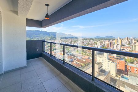 varanda de kitnet/studio para alugar com 1 quarto, 30m² em Enseada, Guarujá