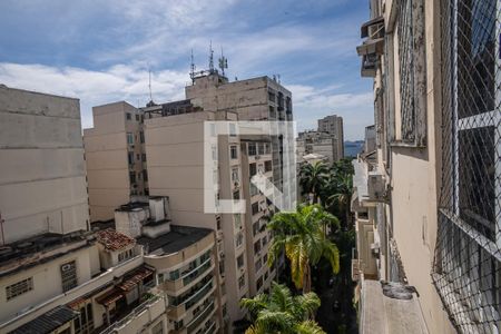 Quarto vista da janela de kitnet/studio para alugar com 1 quarto, 22m² em Flamengo, Rio de Janeiro