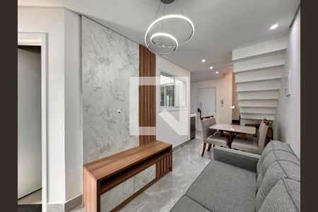 Sala de apartamento à venda com 2 quartos, 84m² em Campestre, Santo André