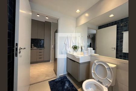 Banheiro  de kitnet/studio à venda com 1 quarto, 34m² em Vila Clementino, São Paulo