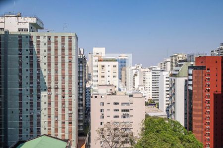 Sala/Cozinha - Vista Varanda de apartamento à venda com 1 quarto, 63m² em Cerqueira César, São Paulo