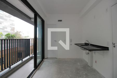 Cozinha de kitnet/studio à venda com 1 quarto, 24m² em Pinheiros, São Paulo