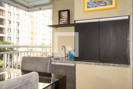 Varanda Gourmet da Sala de apartamento à venda com 2 quartos, 84m² em Chácara Inglesa, São Paulo