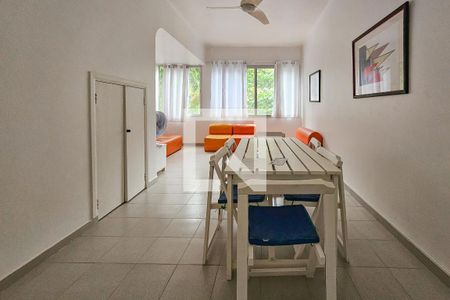 Sala de apartamento para alugar com 1 quarto, 60m² em Jardim Asturias, Guarujá