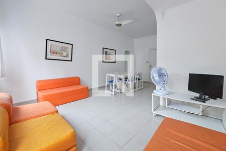 Sala de apartamento para alugar com 1 quarto, 60m² em Jardim Asturias, Guarujá