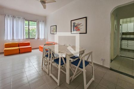 Sala de apartamento para alugar com 1 quarto, 60m² em Jardim Asturias, Guarujá