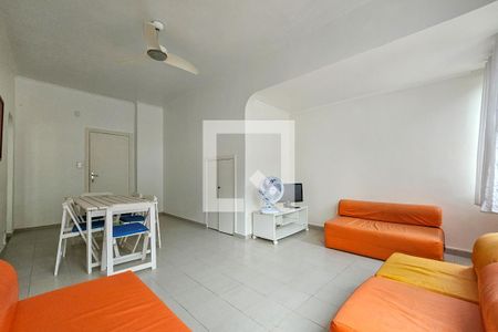 Sala de apartamento para alugar com 1 quarto, 60m² em Jardim Asturias, Guarujá