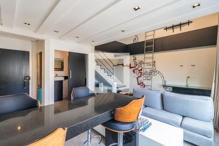 Sala de apartamento à venda com 1 quarto, 78m² em Alphaville Conde Ii, Barueri