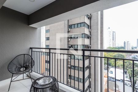 Varanda de kitnet/studio à venda com 1 quarto, 25m² em Indianópolis, São Paulo