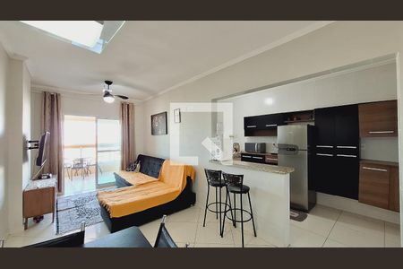 Sala de apartamento para alugar com 2 quartos, 91m² em Vila Assuncao, Praia Grande