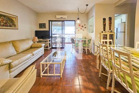 Sala de apartamento para alugar com 3 quartos, 119m² em Barra Funda, Guarujá