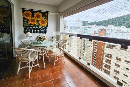 Varanda  de apartamento para alugar com 3 quartos, 119m² em Barra Funda, Guarujá