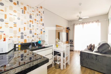 Sala e Cozinha de apartamento à venda com 1 quarto, 34m² em Penha de França, São Paulo