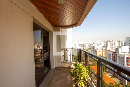 Varanda da Sala de apartamento à venda com 4 quartos, 200m² em Indianópolis, São Paulo