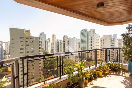 Varanda da Sala de apartamento à venda com 4 quartos, 200m² em Indianópolis, São Paulo