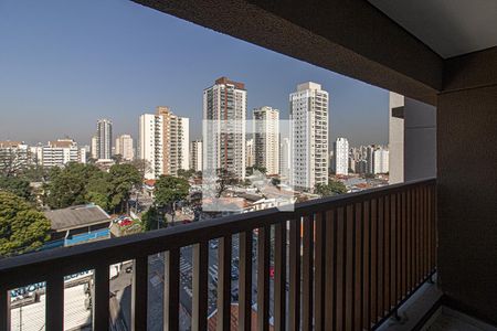 Varanda Studio de apartamento à venda com 1 quarto, 27m² em Vila Gumercindo, São Paulo