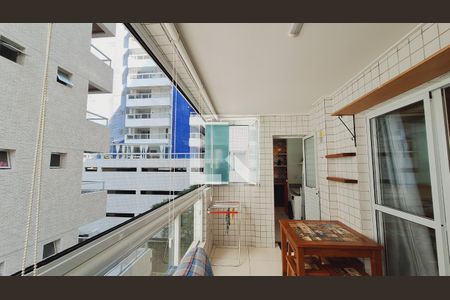 Varanda da sala de apartamento para alugar com 1 quarto, 59m² em Canto do Forte, Praia Grande