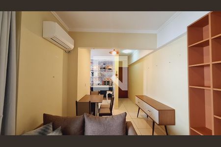 Sala de apartamento para alugar com 1 quarto, 59m² em Canto do Forte, Praia Grande