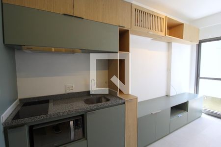 Sala/Cozinha de kitnet/studio para alugar com 1 quarto, 27m² em Vila Nova Conceição, São Paulo