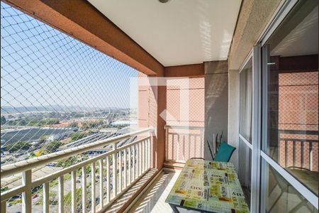 Varanda da Sala de apartamento à venda com 3 quartos, 106m² em Vila Homero Thon, Santo André