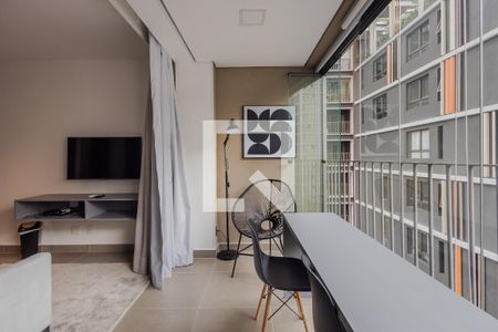 Varanda Quarto de kitnet/studio à venda com 1 quarto, 32m² em Cerqueira César, São Paulo