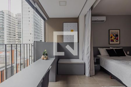 Varanda Quarto de kitnet/studio à venda com 1 quarto, 32m² em Cerqueira César, São Paulo