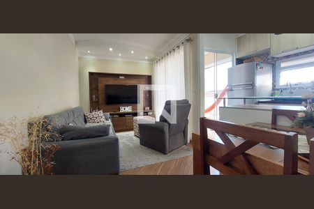 Sala de apartamento à venda com 2 quartos, 52m² em Vila Eldizia, Santo André