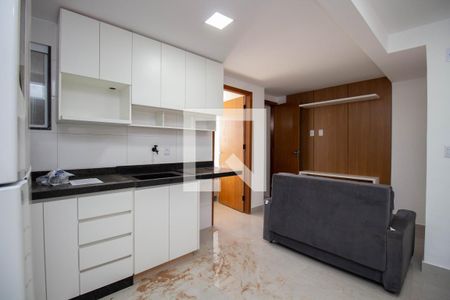 Cozinha e Área de Serviço de apartamento para alugar com 1 quarto, 34m² em Setor Habitacional Vicente Pires, Brasília