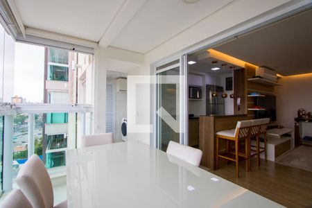 Varanda gourmet de apartamento à venda com 2 quartos, 79m² em Vila Scarpelli, Santo André