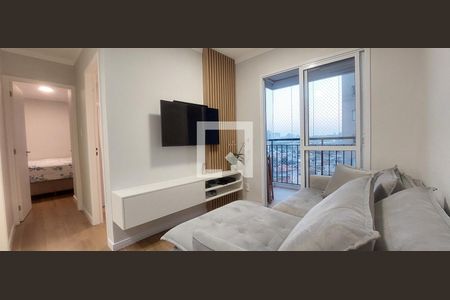 Sala de apartamento para alugar com 2 quartos, 47m² em Vila Valparaíso, Santo André