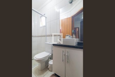 Banheiro da Suite de apartamento à venda com 2 quartos, 55m² em Utinga, Santo André