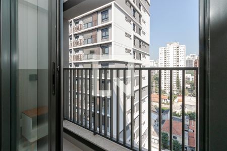 Varanda de kitnet/studio para alugar com 1 quarto, 23m² em Brooklin Paulista, São Paulo