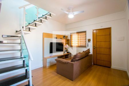 Sala de apartamento à venda com 3 quartos, 100m² em Vila Tibiriçá, Santo André