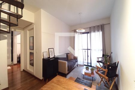 Sala de apartamento à venda com 1 quarto, 130m² em Cambuí, Campinas