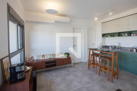 Sala de apartamento para alugar com 1 quarto, 46m² em Chácara Santo Antônio (zona Sul), São Paulo