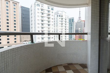 Varanda da Sala de apartamento à venda com 1 quarto, 51m² em Bela Vista, São Paulo